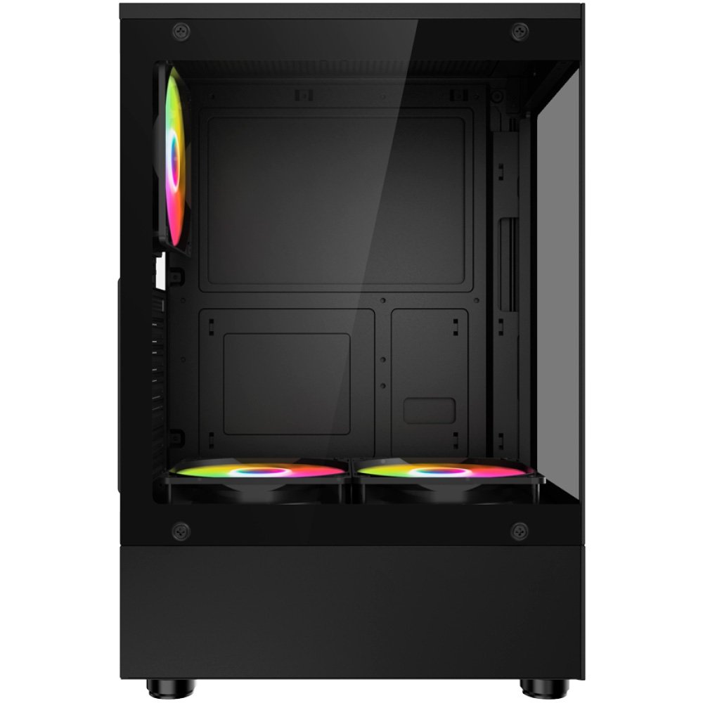 Imagem 6 de 7 do produto Gabinete Gamer Kalkan Avalon Lite Wind, ATX, Frontal e Lateral em Vidro Temperado, 3 Ventoinhas RGB, Preto - KLK00093