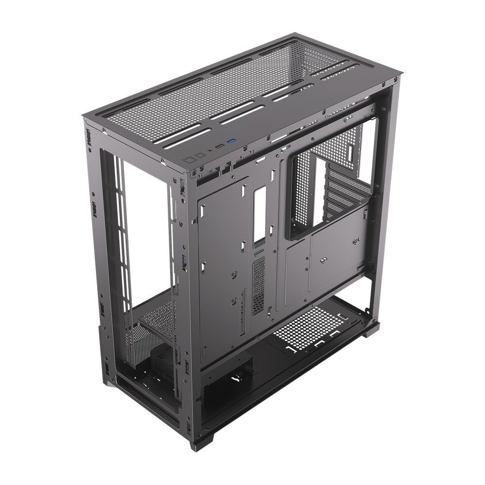 Imagem 8 de 10 do produto Gabinete Gamer Kalkan Hakon Pro, E-ATX, Sem Fans, Lateral em Vidro Temperado, Preto - KLK00094