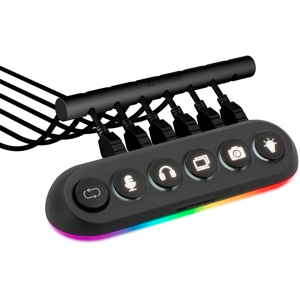 Hub USB Streamplify Deck 5, 5 Portas, USB 3.0, RGB, Preto - ( Balão.info - foto 7
