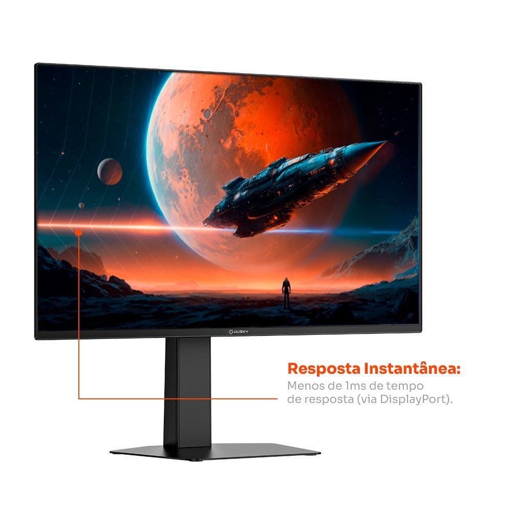 Imagem 6 de 9 do produto Monitor Gamer Husky Boreal OLED 27", QHD, 240Hz, RGB, DisplayPort e HDMI, 1.07B Cores, Ajuste de Ângulo, Preto - HMG00727