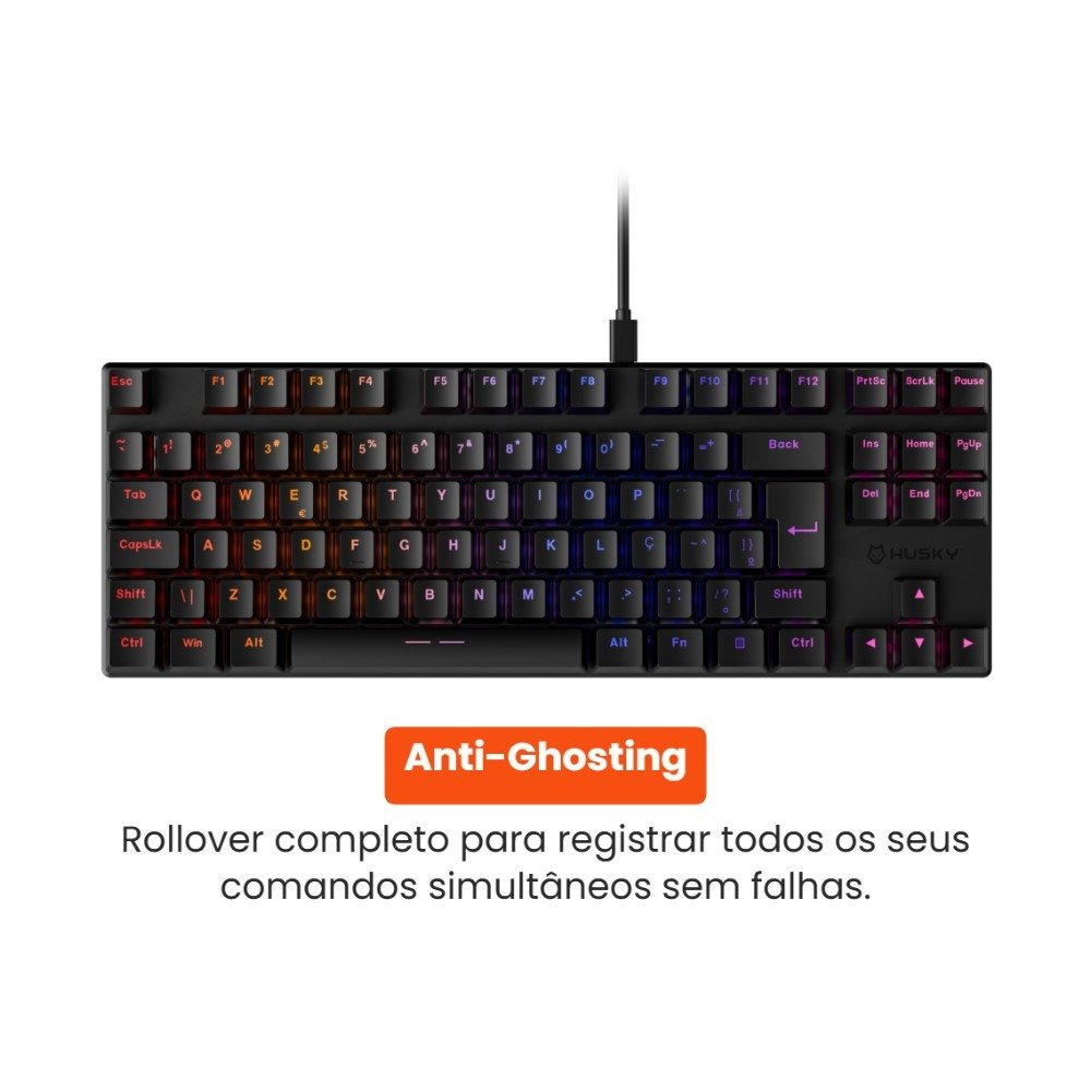 Teclado Mecânico Gamer ( Balão.info) Harbor, ( Balão.info), RGB, Switch ( Balão.info) Brown, Hotswap, Preto - ( Balão.info - foto 3