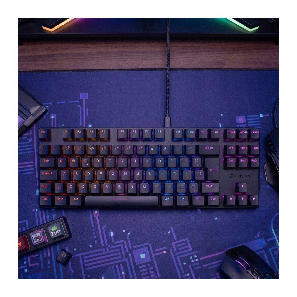 Teclado Mecânico Gamer ( Balão.info) Harbor, ( Balão.info), RGB, Switch ( Balão.info) Brown, Hotswap, Preto - ( Balão.info - foto 5