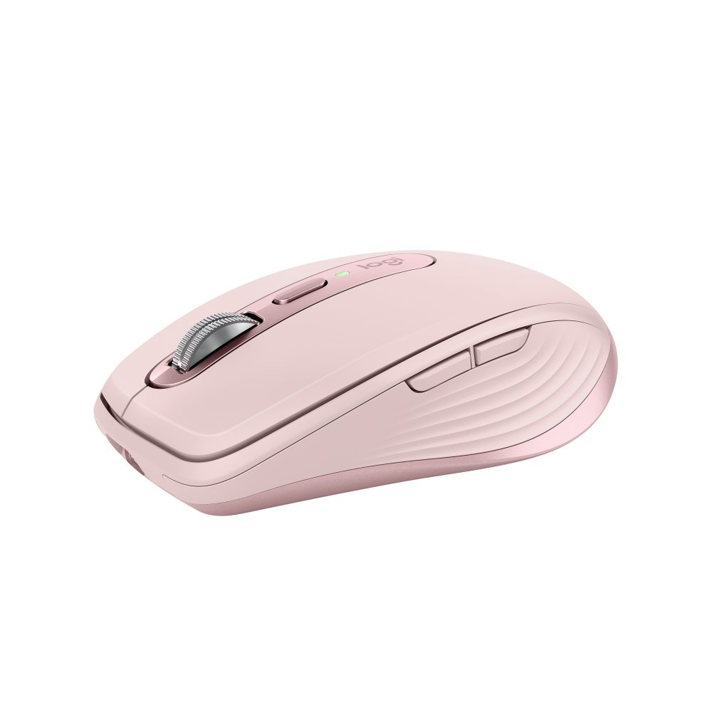 Mouse Sem Fio Logitech MX Anywhere 3S Uso em Qualquer Superfície, Clique Silencioso, Recarregável, Conexão Bluetooth, Rosa - 910-006934