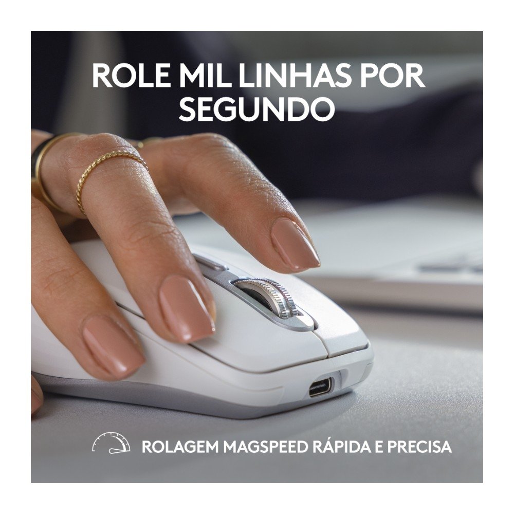 Mouse Sem Fio ( Balão.info) MX Anywhere 3S Uso em Qualquer Superfície, Clique Silencioso, Recarregável, Conexão Bluetooth, Rosa - 910-( Balão.info - foto 4