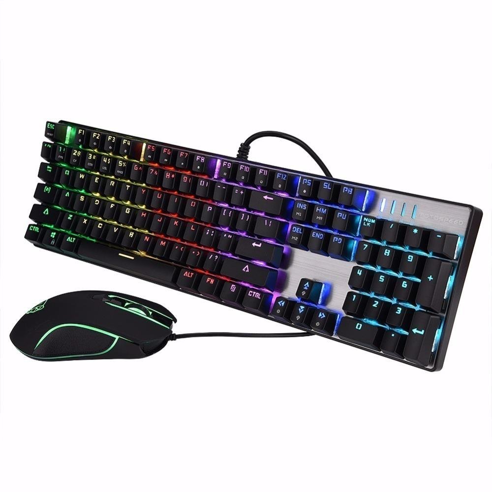 Combo Gamer Motospeed CK888 Teclado Mecânico + Mouse |KaBuM!