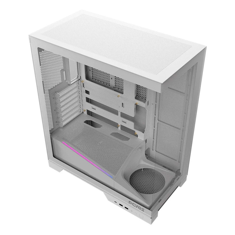 Gabinete Gamer ( Balão.info) Forcefield Flow, Mid Tower, RGB, Lateral em Vidro, White Ghost - Gfffwg - view 2