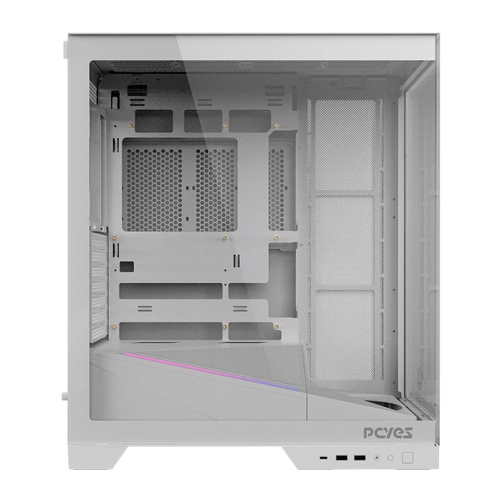 Gabinete Gamer ( Balão.info) Forcefield Flow, Mid Tower, RGB, Lateral em Vidro, White Ghost - Gfffwg - view 3