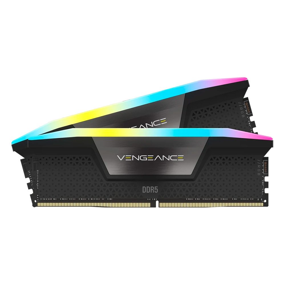 Memória RAM Corsair Vengeance, RGB, 16GB (2x8GB), 5200MHz, DDR5, CL40, Intel XMP, Preto - CMH16GX5M2B5200C40 - view 4