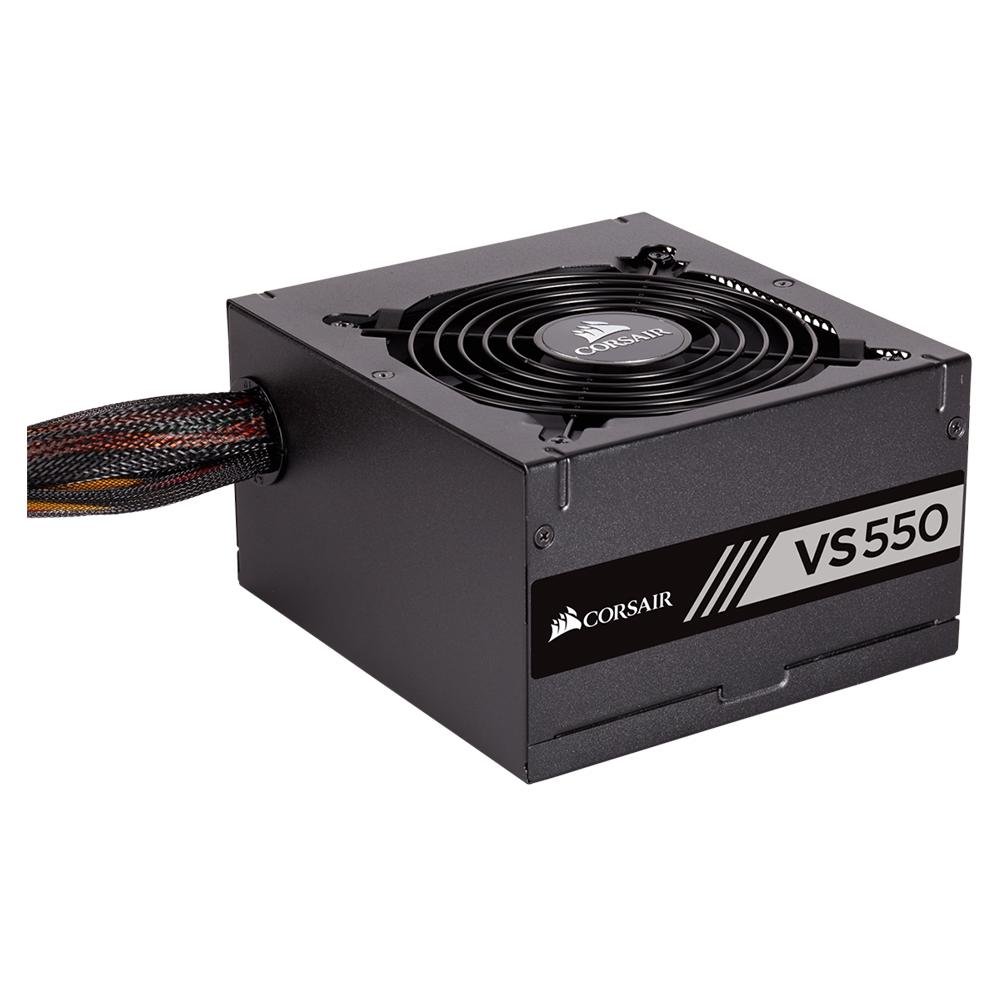 Fonte Corsair, 550W, 80 Plus White, Com Cabo, Preto - CP-9020171 Fonte Corsair, 550W, 80 Plus White, Com Cabo, Preto - CP-9020171