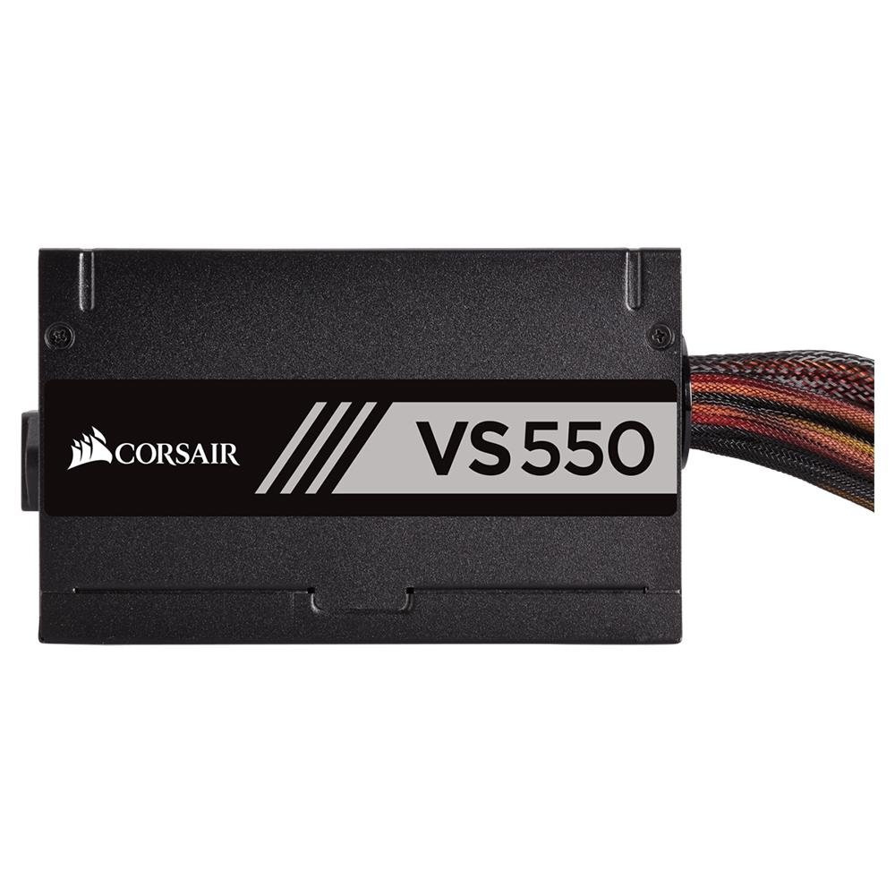 Fonte Corsair, 550W, 80 Plus White, Com Cabo, Preto - CP-9020171 Fonte Corsair, 550W, 80 Plus White, Com Cabo, Preto - CP-9020171