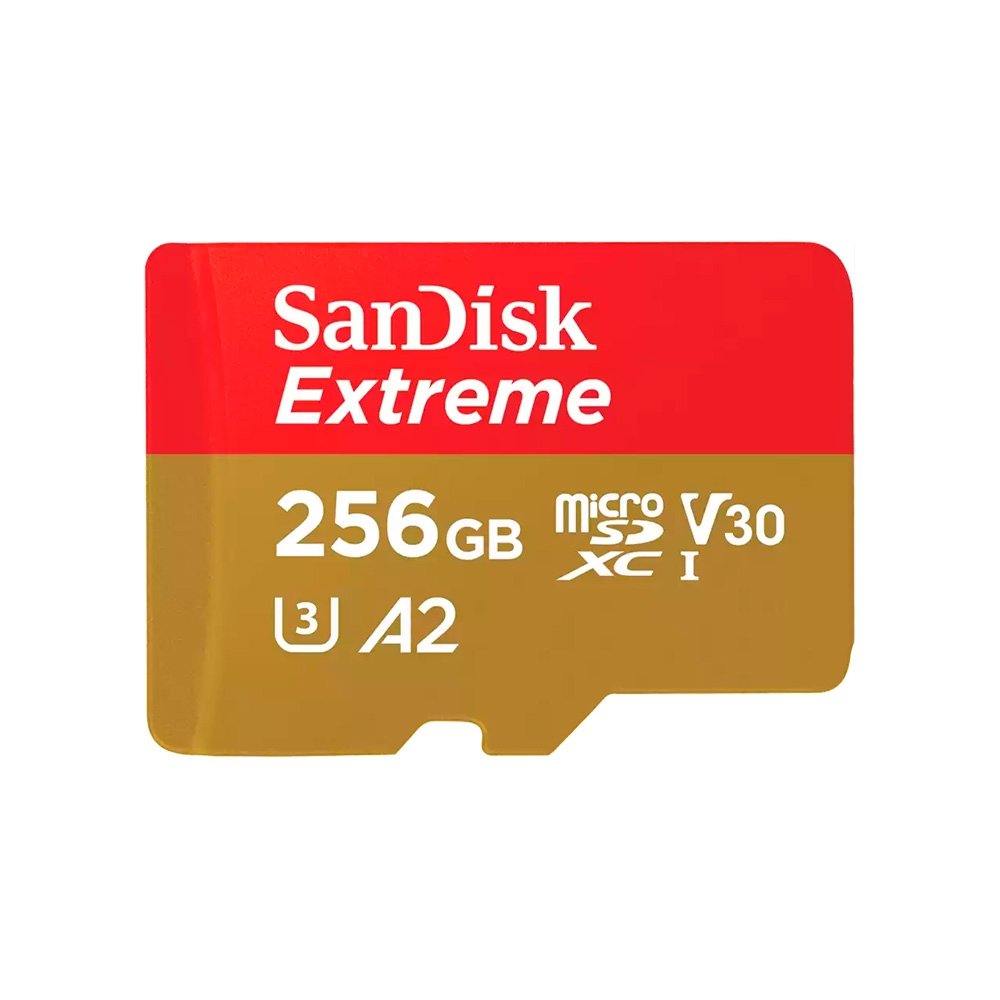 Cartão De Memória SanDisk, 256GB, MicroSD Classe U3, 190MB/s Extreme - SDSQXAV-256G-GN6MA