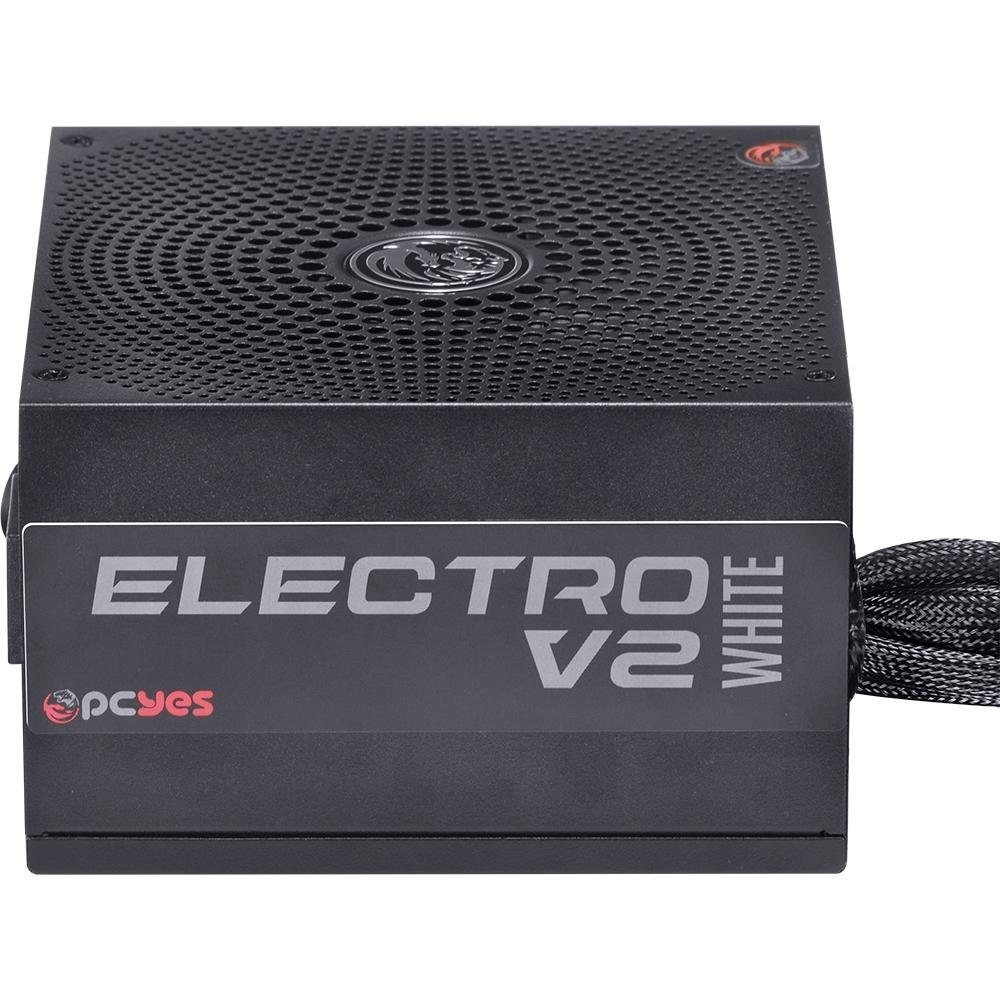 Imagem 3 de 8 do produto Fonte PCYes Electro V2, 500W, 80 Plus White, PFC Ativo, Preto - ELV2WHPTO500W