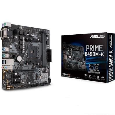 Placa-Mãe Asus para AMD AM4, DDR4 - PRIME B450M-K | KaBuM!