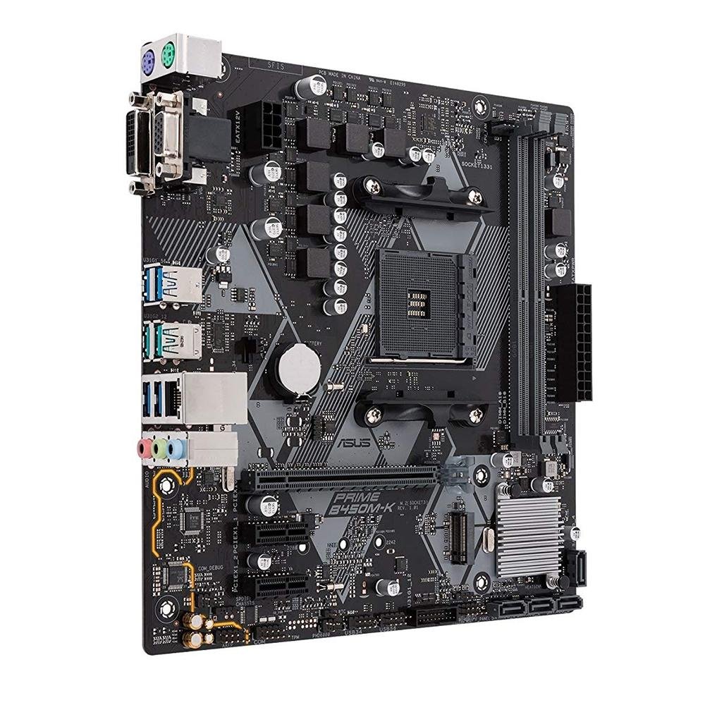 Placa-Mãe Asus para AMD AM4, DDR4 - PRIME B450M-K | KaBuM!