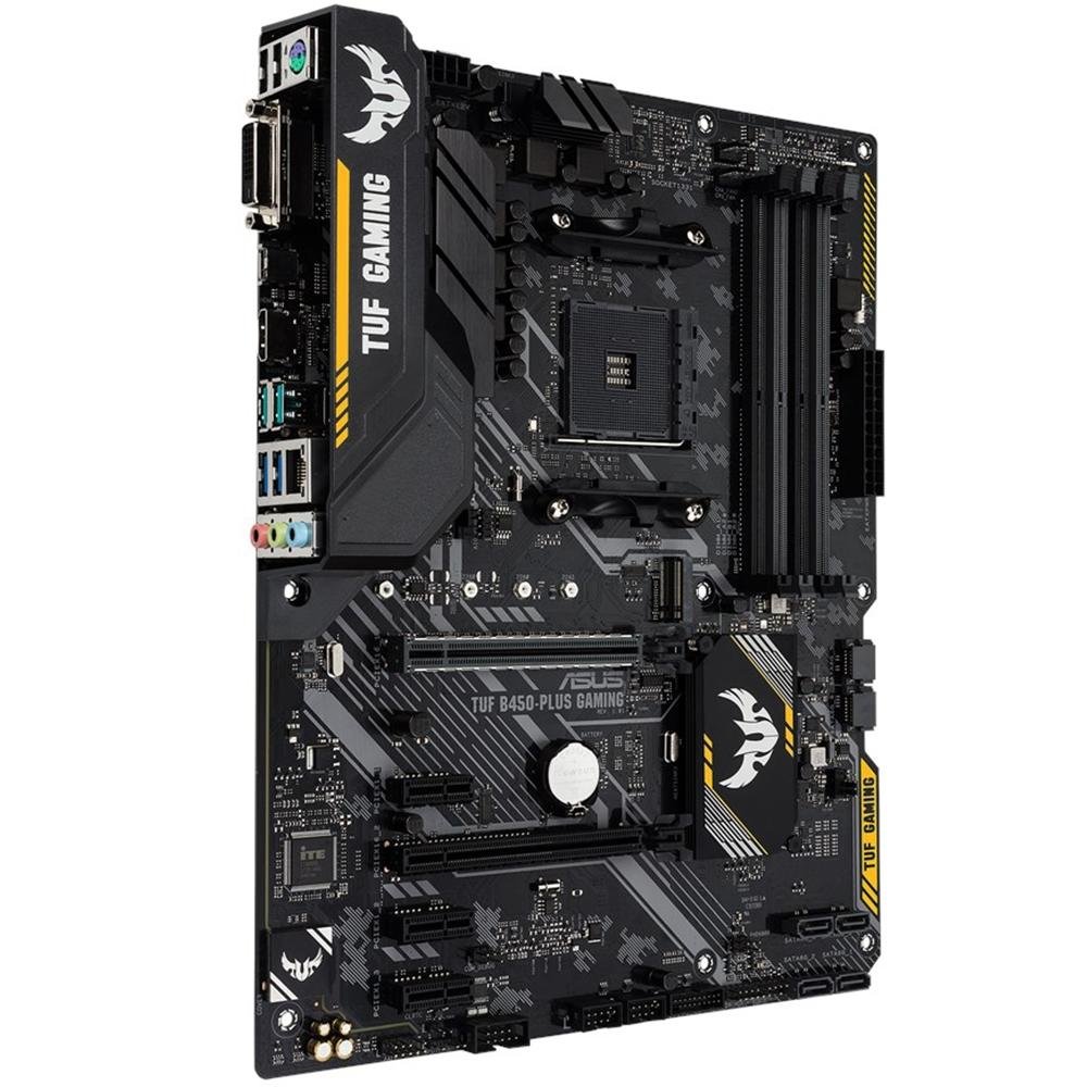 Imagem 3 de 5 do produto Placa-Mãe ASUS TUF B450-Plus Gaming, AMD AM4, ATX, DDR4, Preto - TUF B450-Plus Gaming