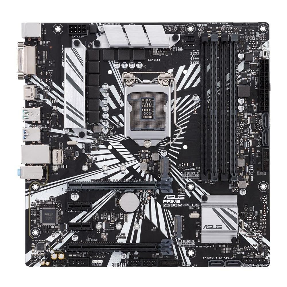 Placa-Mãe Asus Prime Z390M-Plus, Intel LGA 1151, mATX, DDR4 Placa-Mãe Asus Prime Z390M-Plus, Intel LGA 1151, mATX, DDR4
