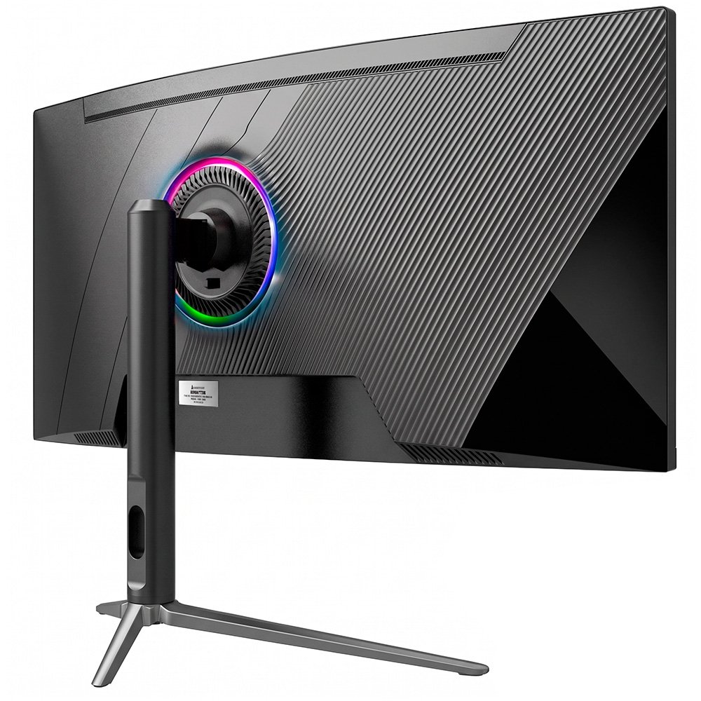 Monitor Gamer Curvo Rise Mode 34, 2K, 165Hz, 1ms, VA, HDMI e DisplayPort, Altura Ajustável, Som Integrado, Preto - RM-MONV01-34C1652K-B - view 3