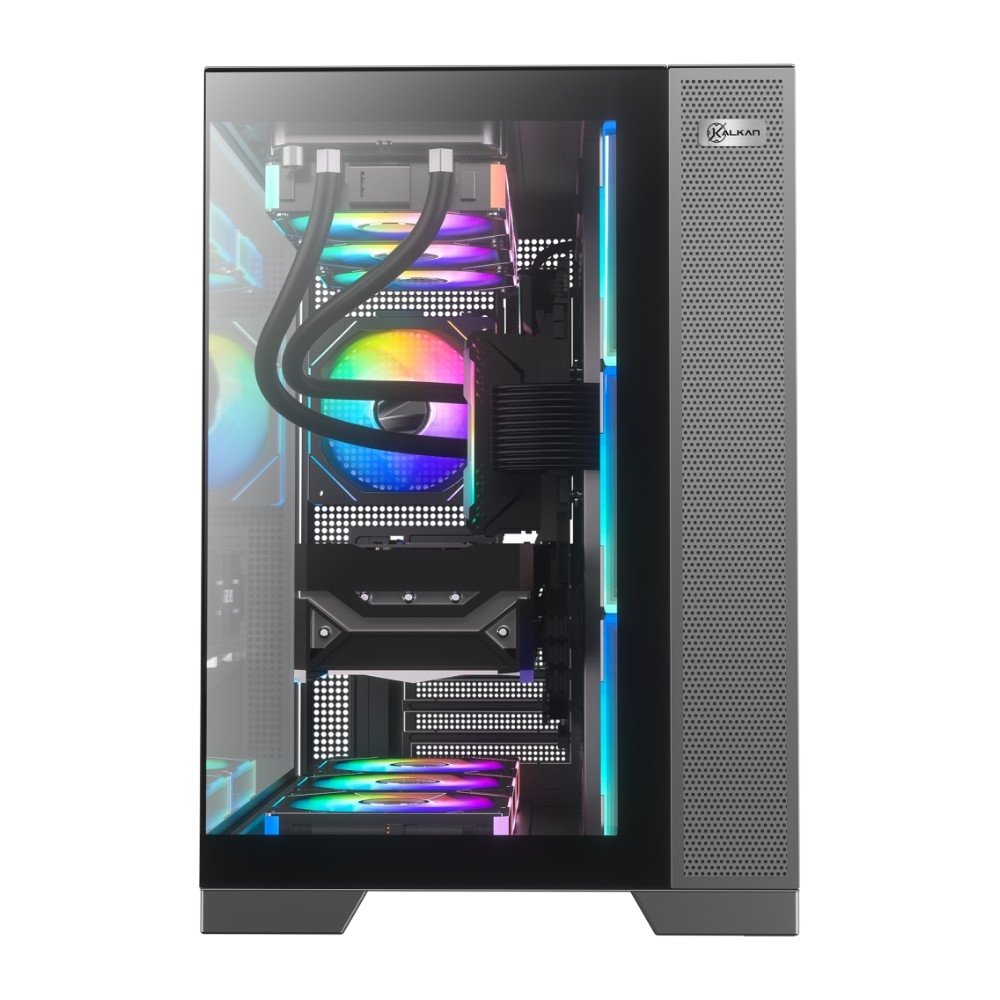 Gabinete Gamer Kalkan Asgard Evo, ATX, Mid Tower, Lateral em Vidro Temperado, Sem Fans, Preto - KLK00084 - view 12