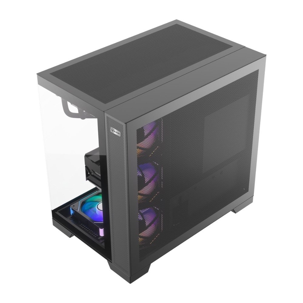 Gabinete Gamer Kalkan Asgard Evo, ATX, Mid Tower, Lateral em Vidro Temperado, Sem Fans, Preto - KLK00084 - view 13