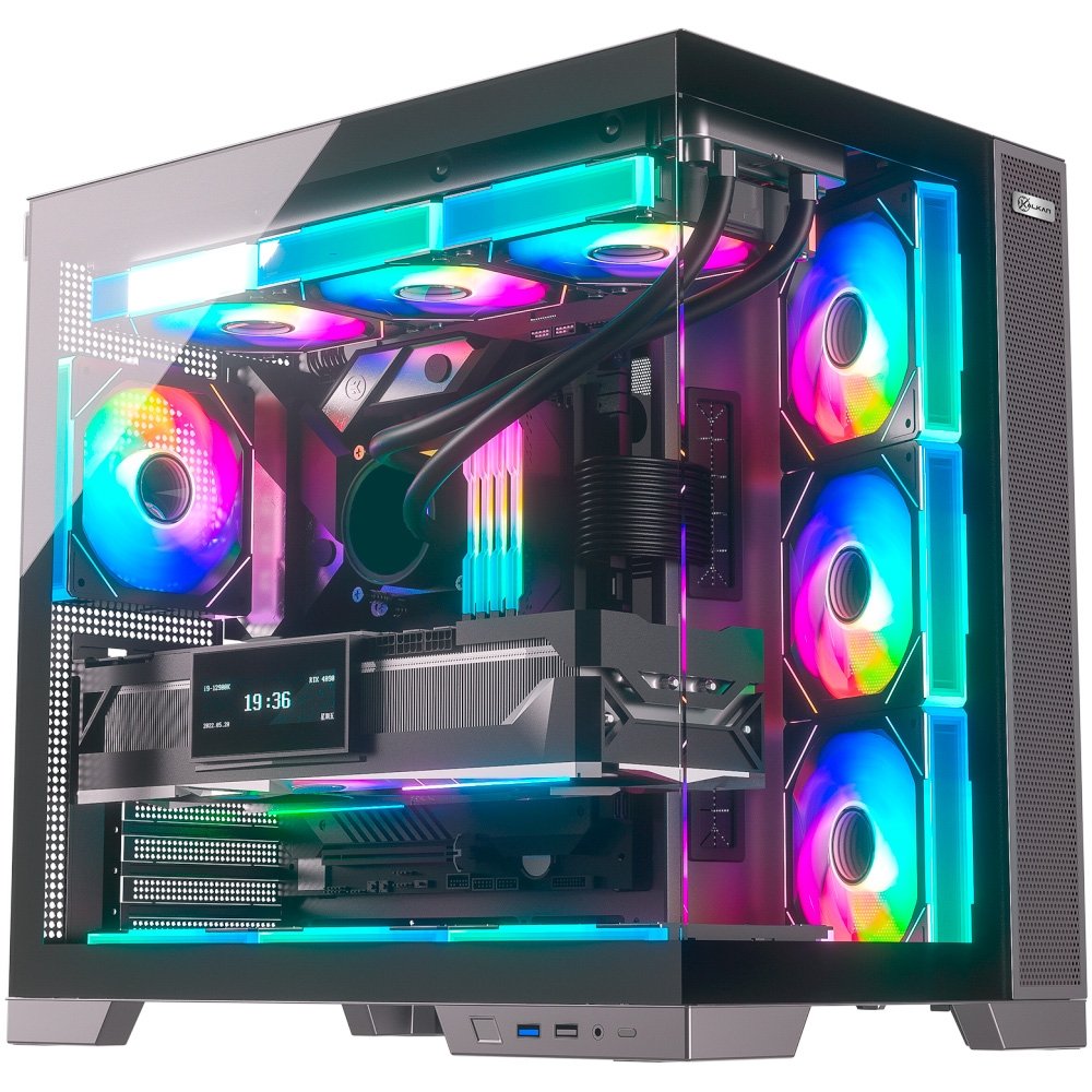 Gabinete Gamer Kalkan Asgard Evo, ATX, Mid Tower, Lateral em Vidro Temperado, Sem Fans, Preto - KLK00084 - view 2