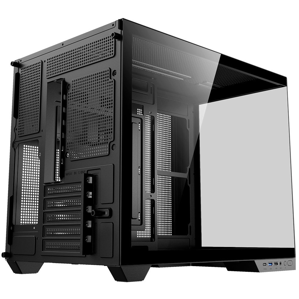 Gabinete Gamer Kalkan Saga, M-ATX, Mid Tower, Lateral em Vidro Temperado, Sem Fans, Preto - KLK00043 - view 7