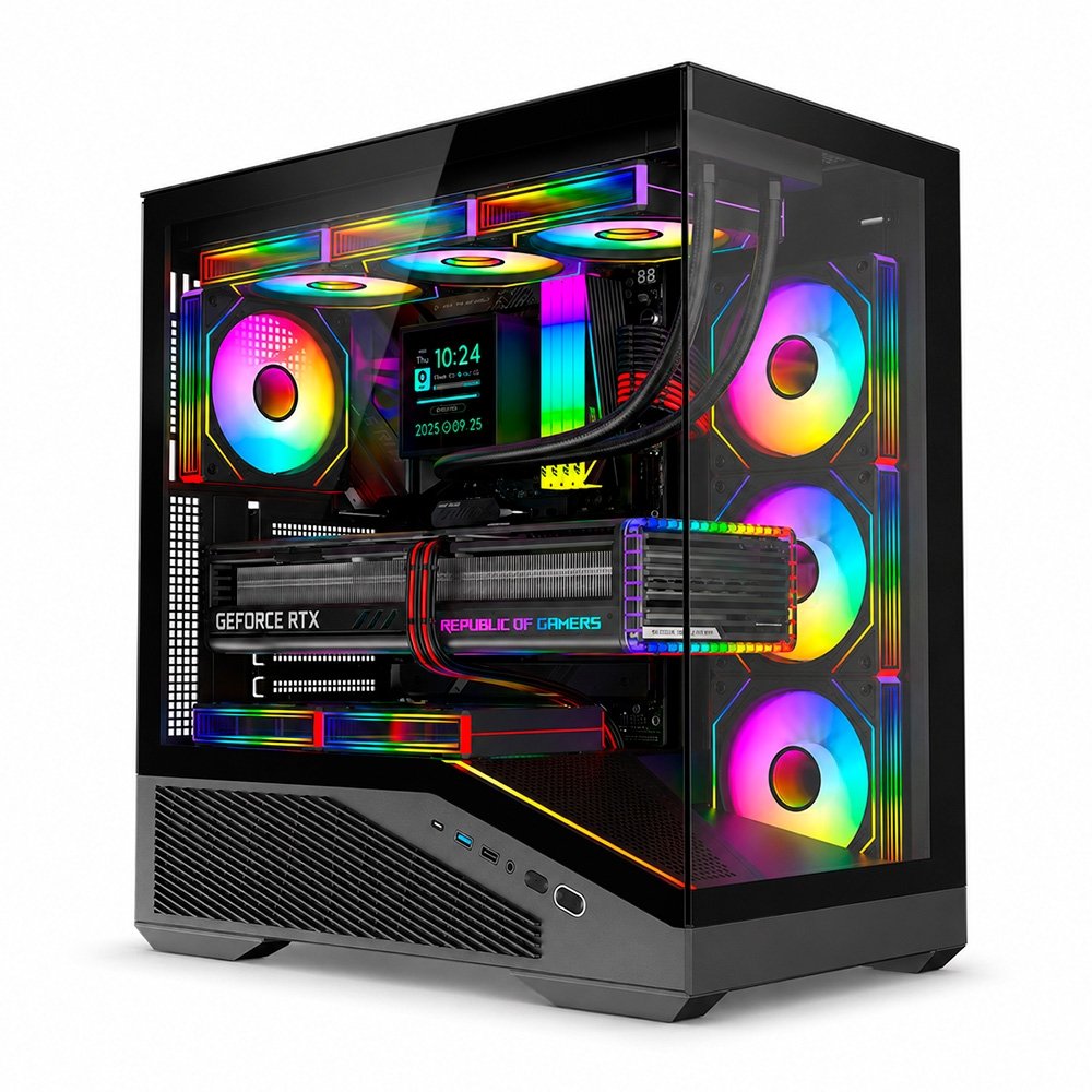 Gabinete Gamer Liketec Zaiden, ATX, RGB, Lateral e Frontal em Vidro Temperado, Sem Fans, Preto - LC-CB3X2-ZAIDEN-DARK-2026