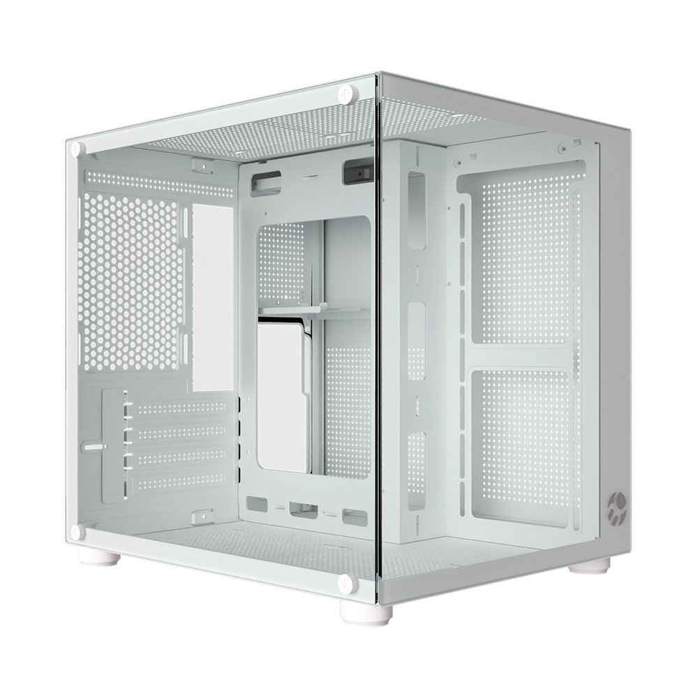 Gabinete Gamer Bluecase Pure BG-064, Micro-ATX, Mini-ITX, Lateral em Vidro, USB 3.0, Sem Fonte, Branco - BG-064WBX