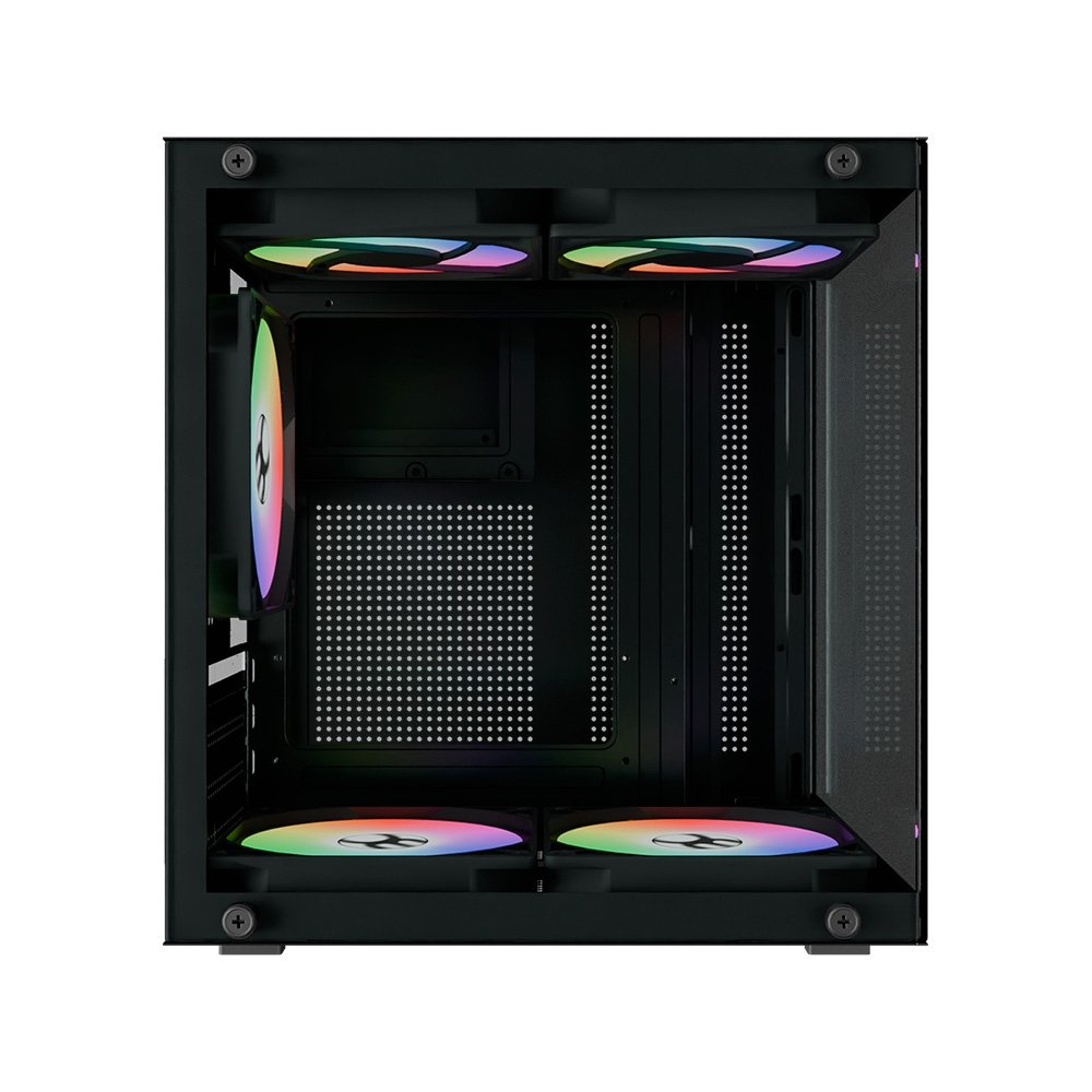 Imagem 8 de 10 do produto Gabinete Gamer Bluecase Life Pro BG-066, Micro-ATX, Mini-ITX, 5x Fans Rainbow, Lateral em Vidro, Preto - BG-066BPBX