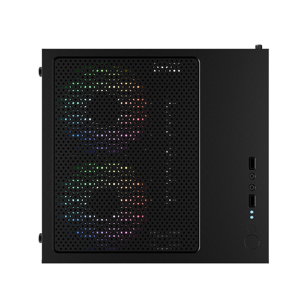Imagem 9 de 10 do produto Gabinete Gamer Bluecase Life Pro BG-066, Micro-ATX, Mini-ITX, 5x Fans Rainbow, Lateral em Vidro, Preto - BG-066BPBX