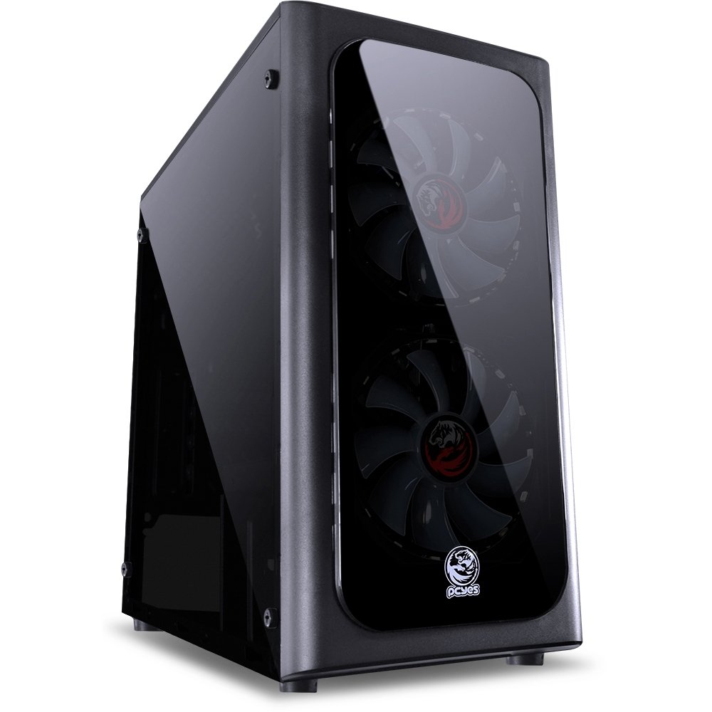 Imagem 15 de 30 do produto Gabinete Gamer PCYes Venus sem Fonte, Mid Tower, USB 3.0, 2 Fans LED 7 Cores, Preto com Lateral em Acrílico - VENPT7C2FCA
