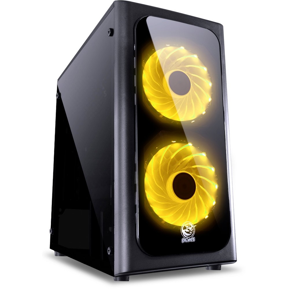 Imagem 2 de 30 do produto Gabinete Gamer PCYes Venus sem Fonte, Mid Tower, USB 3.0, 2 Fans LED 7 Cores, Preto com Lateral em Acrílico - VENPT7C2FCA