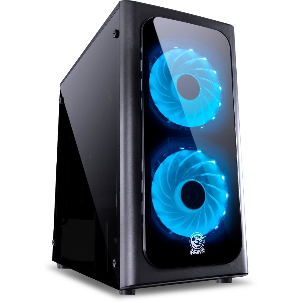 Imagem 4 de 30 do produto Gabinete Gamer PCYes Venus sem Fonte, Mid Tower, USB 3.0, 2 Fans LED 7 Cores, Preto com Lateral em Acrílico - VENPT7C2FCA