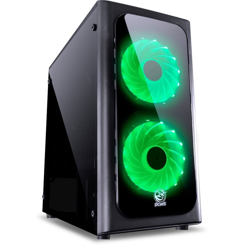Imagem 5 de 30 do produto Gabinete Gamer PCYes Venus sem Fonte, Mid Tower, USB 3.0, 2 Fans LED 7 Cores, Preto com Lateral em Acrílico - VENPT7C2FCA