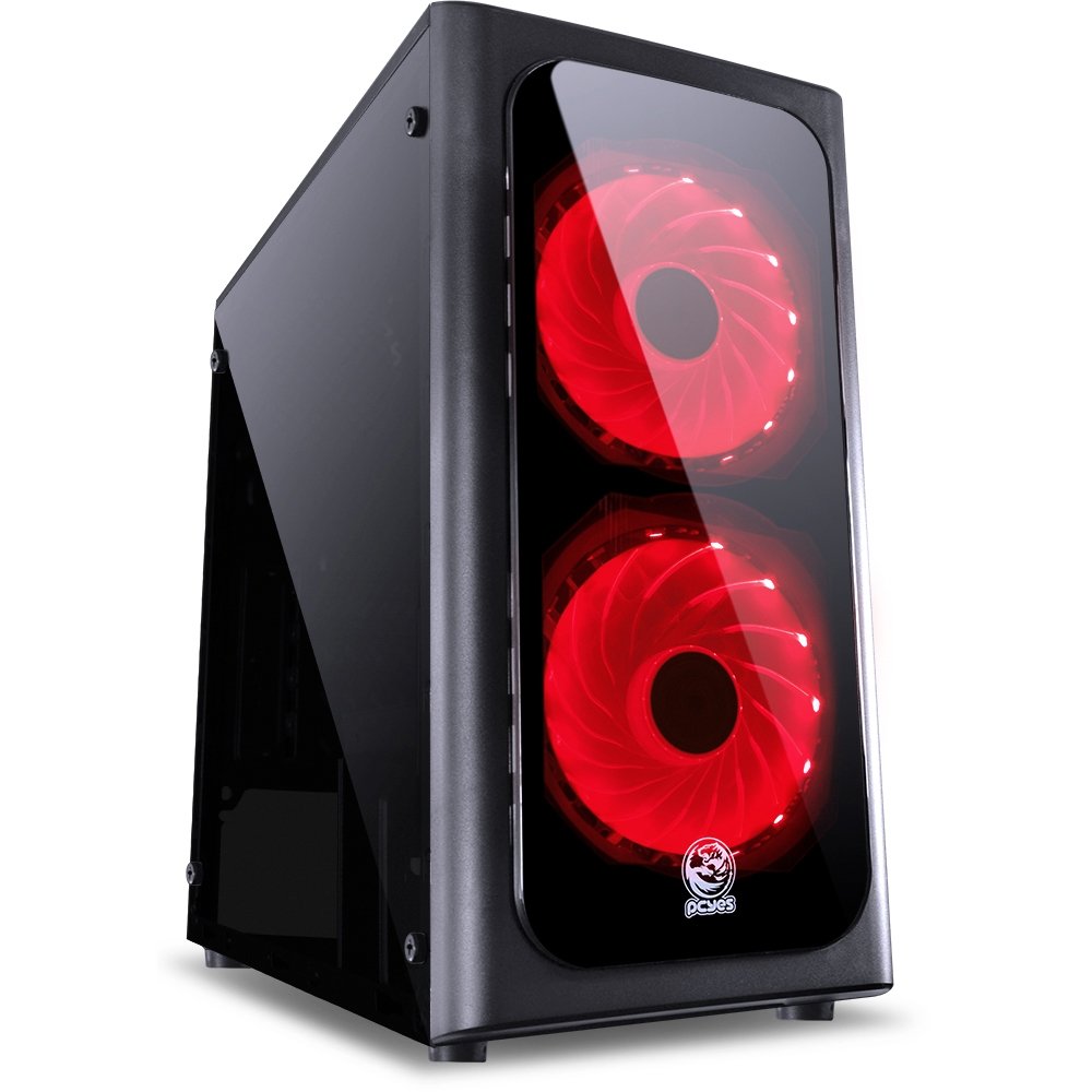 Imagem 7 de 30 do produto Gabinete Gamer PCYes Venus sem Fonte, Mid Tower, USB 3.0, 2 Fans LED 7 Cores, Preto com Lateral em Acrílico - VENPT7C2FCA