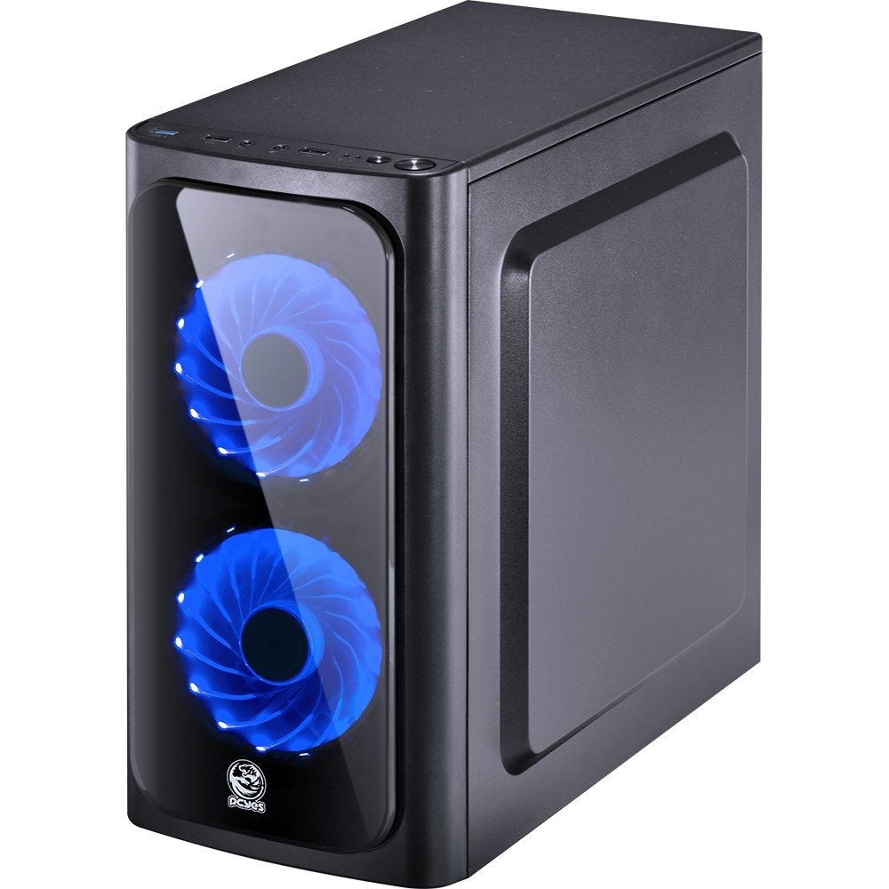 Imagem 11 de 30 do produto Gabinete Gamer PCYes Venus sem Fonte, Mid Tower, USB 3.0, 2 Fans LED 7 Cores, Preto com Lateral em Acrílico - VENPT7C2FCA