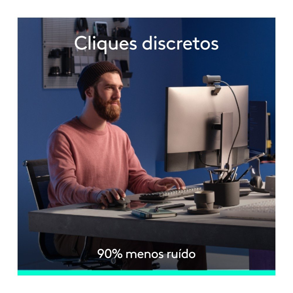 Imagem 4 de 10 do produto Mouse Logitech Mx Master 3s Bluetooth Edition, Conexão por Bluetooth, Rolagem ultra-rápida, 8K DPI, Clique Silencioso, Grafite - 910-007502