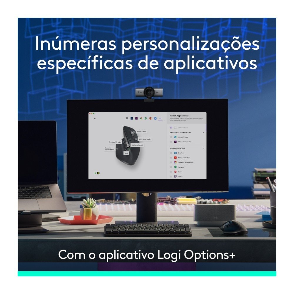 Imagem 7 de 10 do produto Mouse Logitech Mx Master 3s Bluetooth Edition, Conexão por Bluetooth, Rolagem ultra-rápida, 8K DPI, Clique Silencioso, Grafite - 910-007502