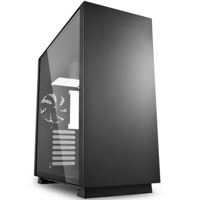 O PURE STEEL é um gabinete midi ATX com um amplo espaço completamente feito em aço. Através do painel lateral feito em vidro temperado, a vista é idea