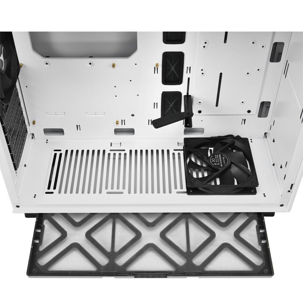 Imagem 8 de 8 do produto Gabinete Gamer Sharkoon Pure Steel sem Fonte,  Mid Tower, USB 3.0, 2 Fans, Branco com Lateral em Vidro - PURE STEEL WHITE ATX