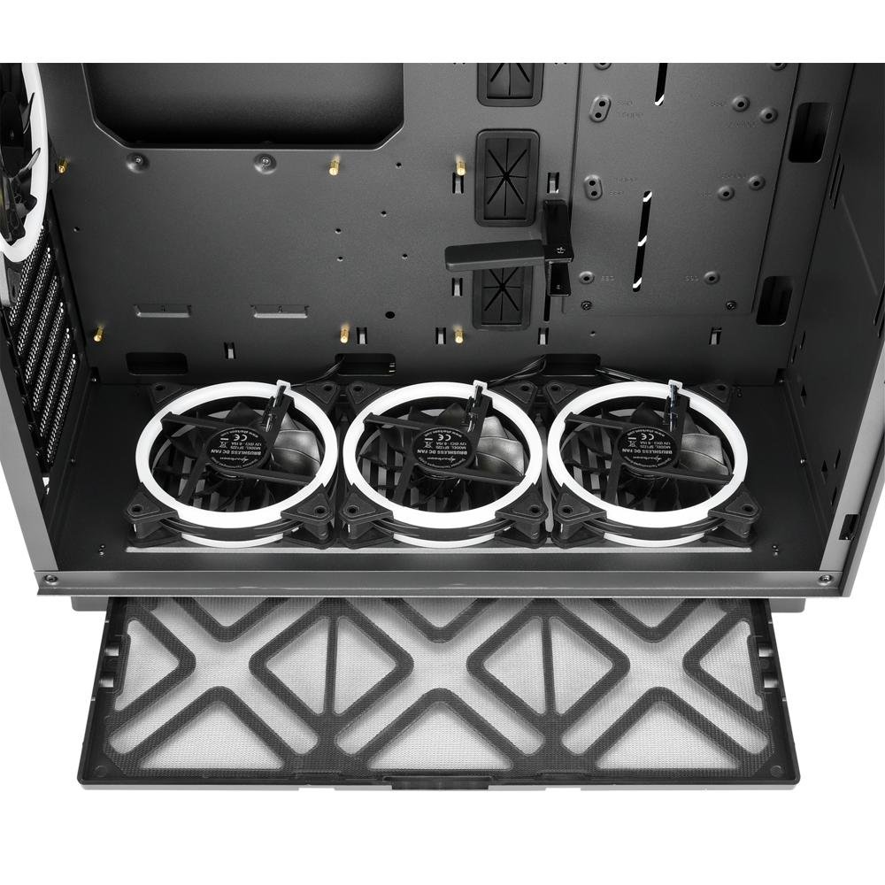 Imagem 9 de 9 do produto Gabinete Gamer Sharkoon Pure Steel sem Fonte, Mid Tower, USB 3.0, 4 Fans RGB, Preto com Lateral em Vidro - PURE STEEL RGB ATX