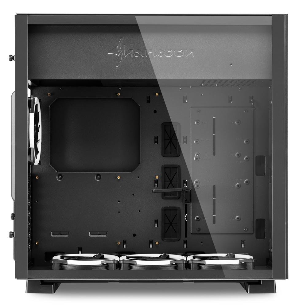 Imagem 4 de 9 do produto Gabinete Gamer Sharkoon Pure Steel sem Fonte, Mid Tower, USB 3.0, 4 Fans RGB, Preto com Lateral em Vidro - PURE STEEL RGB ATX