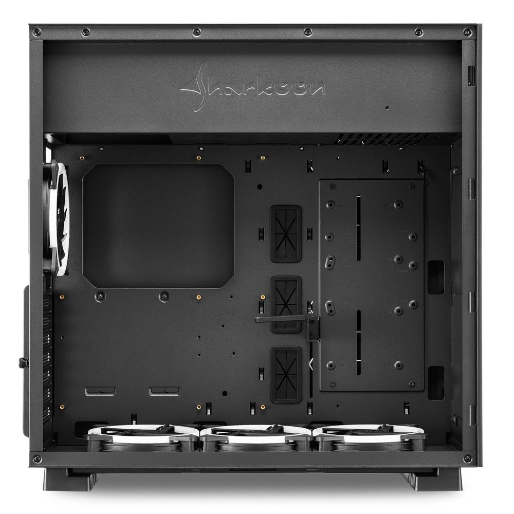 Imagem 6 de 9 do produto Gabinete Gamer Sharkoon Pure Steel sem Fonte, Mid Tower, USB 3.0, 4 Fans RGB, Preto com Lateral em Vidro - PURE STEEL RGB ATX