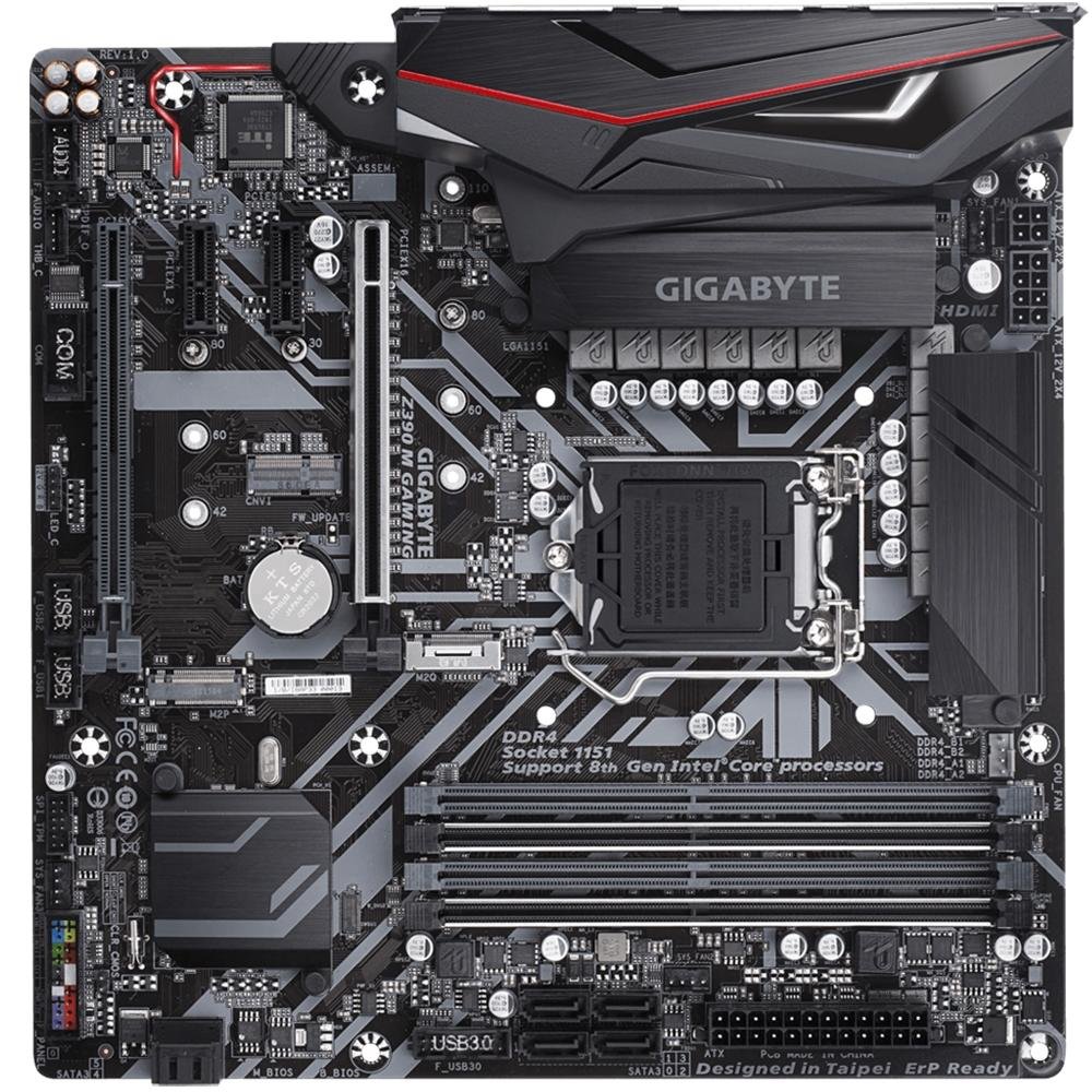 Placa-Mãe Gigabyte Z390 M Gaming Rev. 1.0, Intel LGA 1151, mATX, DDR4, Preto Placa-Mãe Gigabyte Z390 M Gaming Rev. 1.0, Intel LGA 1151, mATX, DDR4, Preto
