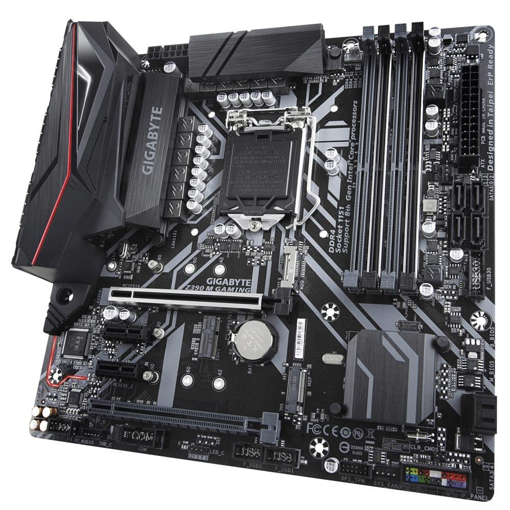 Placa-Mãe Gigabyte Z390 M Gaming Rev. 1.0, Intel LGA 1151, mATX, DDR4, Preto Placa-Mãe Gigabyte Z390 M Gaming Rev. 1.0, Intel LGA 1151, mATX, DDR4, Preto