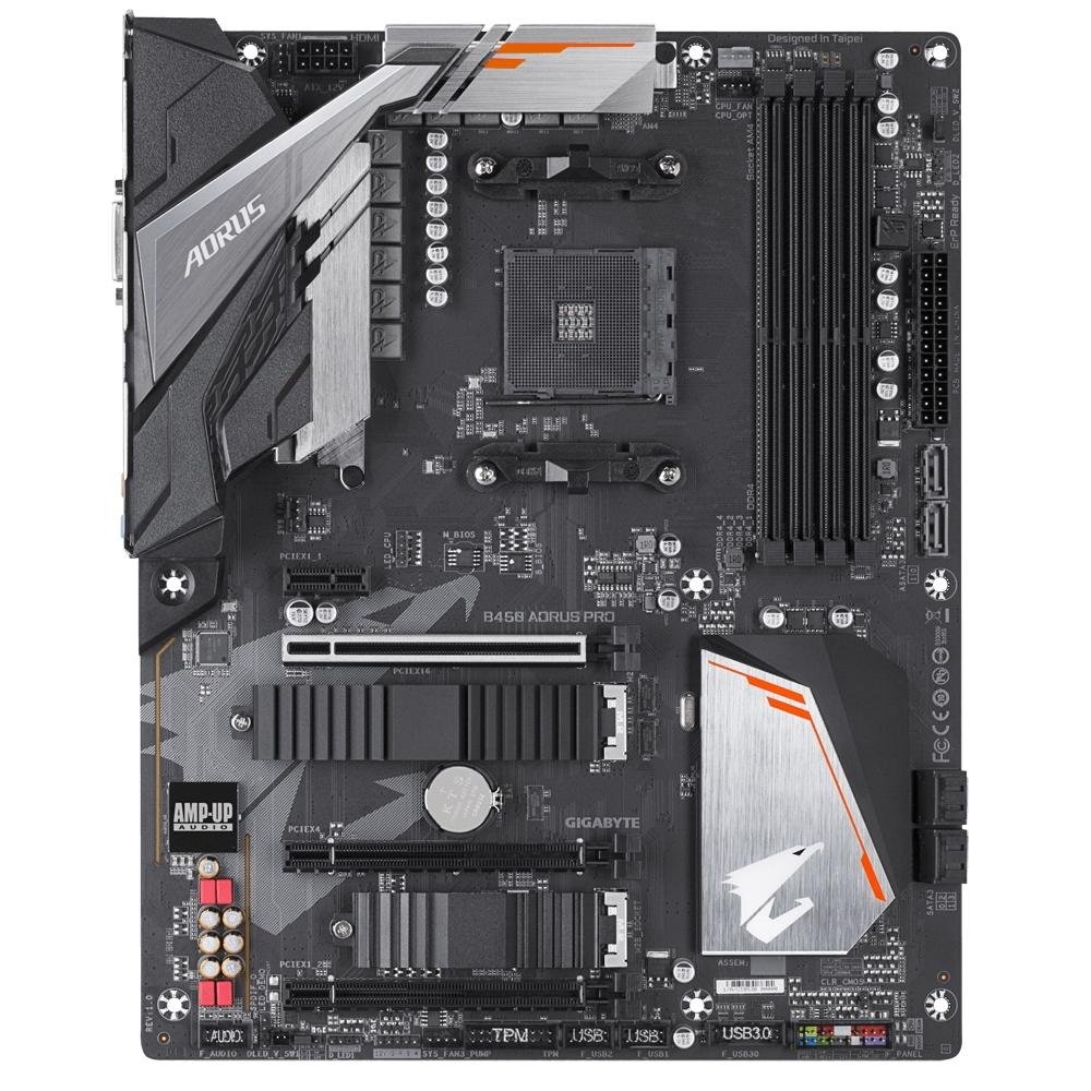 Placa-Mãe Gigabyte Aorus B450 Aorus Pro, AMD AM4, ATX, DDR4, Preto