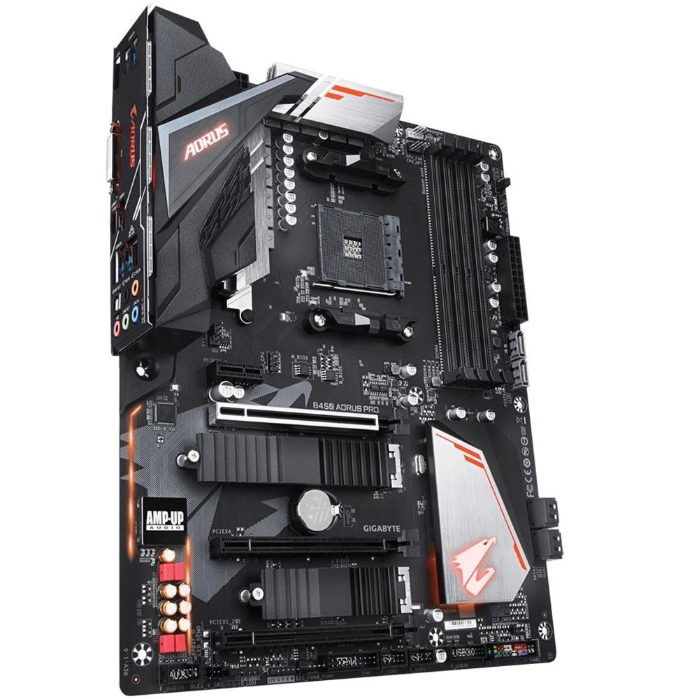 Placa-Mãe Gigabyte Aorus B450 Aorus Pro, AMD AM4, ATX, DDR4, Preto