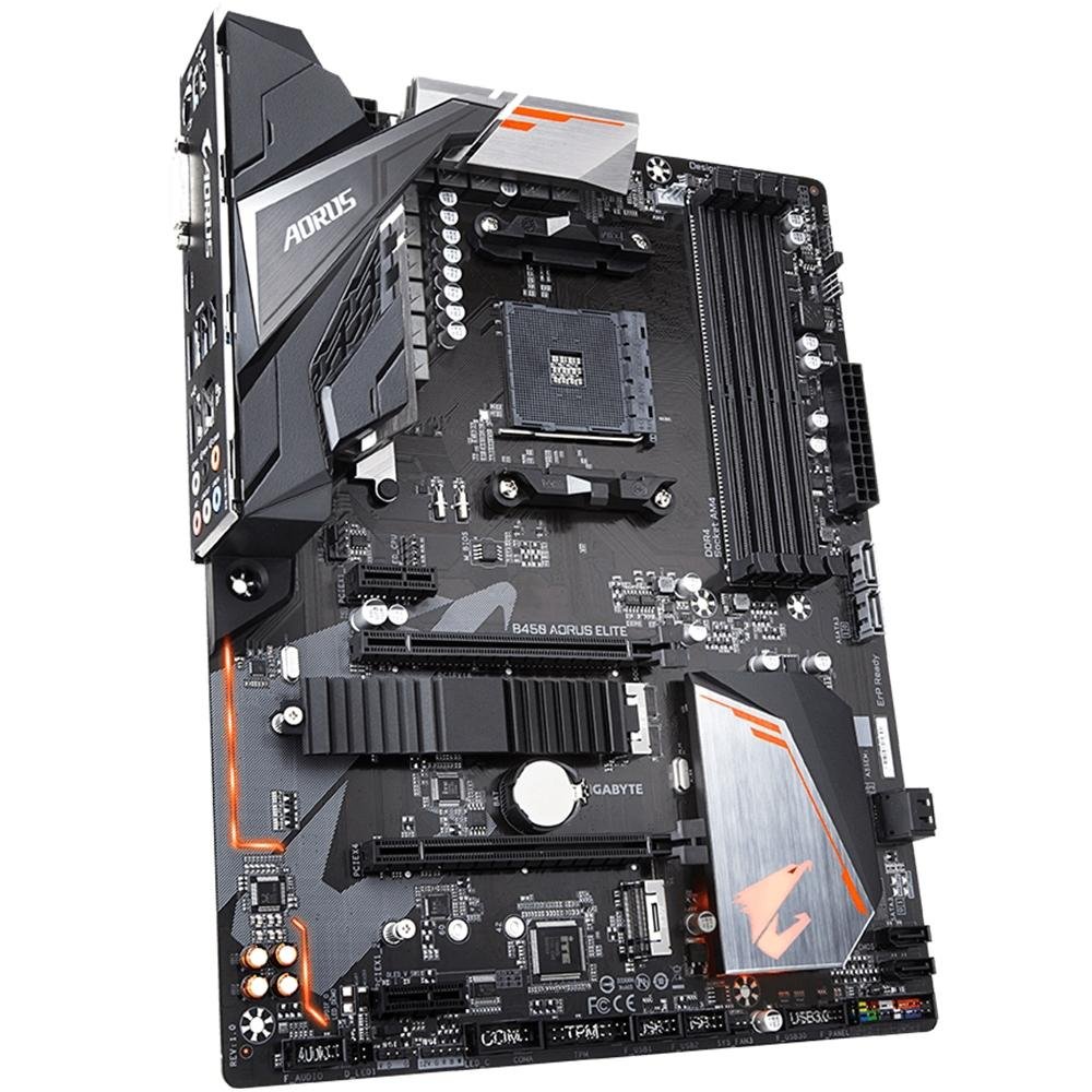 Placa-Mãe Gigabyte Aorus B450 Aorus Elite, AMD ATX, DDR4, Preto - B450 AORUS ELITE