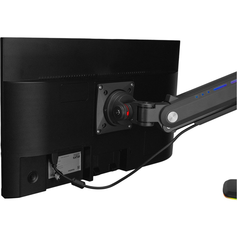 Imagem 5 de 9 do produto Suporte de Mesa Articulado Gamer para Monitor de 32" a 60" North Bayou, com Pistão a Gás, RGB, Preto - F6 NB