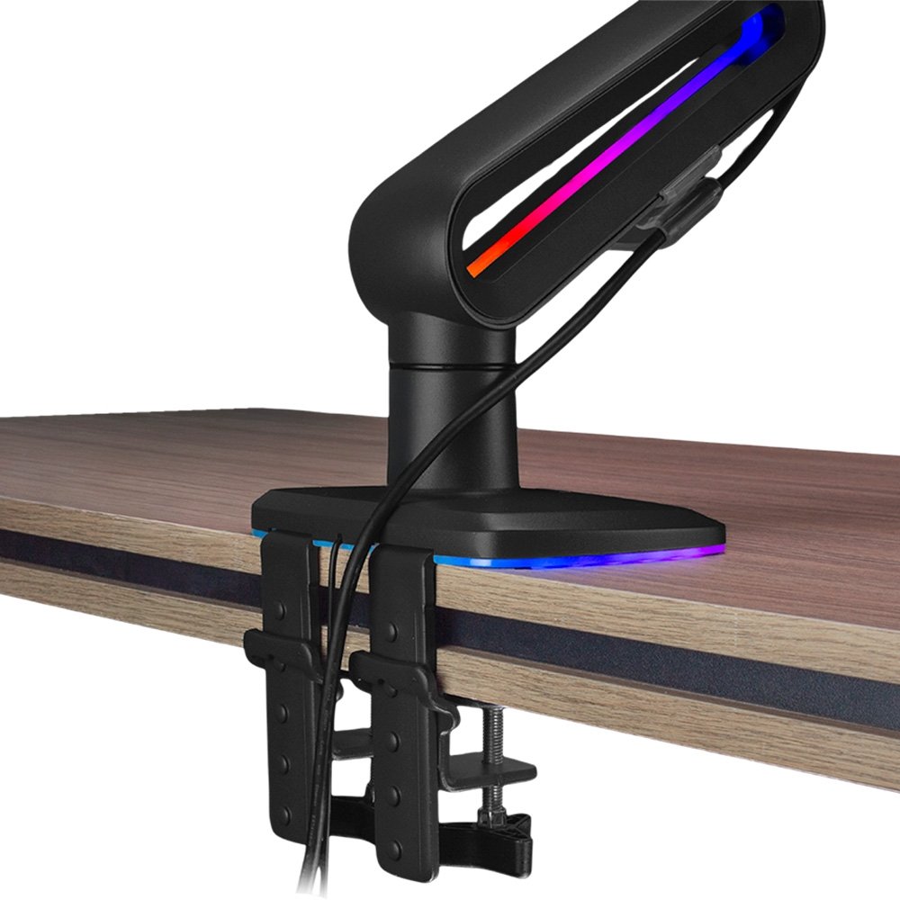 Imagem 9 de 9 do produto Suporte de Mesa Articulado Gamer para Monitor de 32" a 60" North Bayou, com Pistão a Gás, RGB, Preto - F6 NB