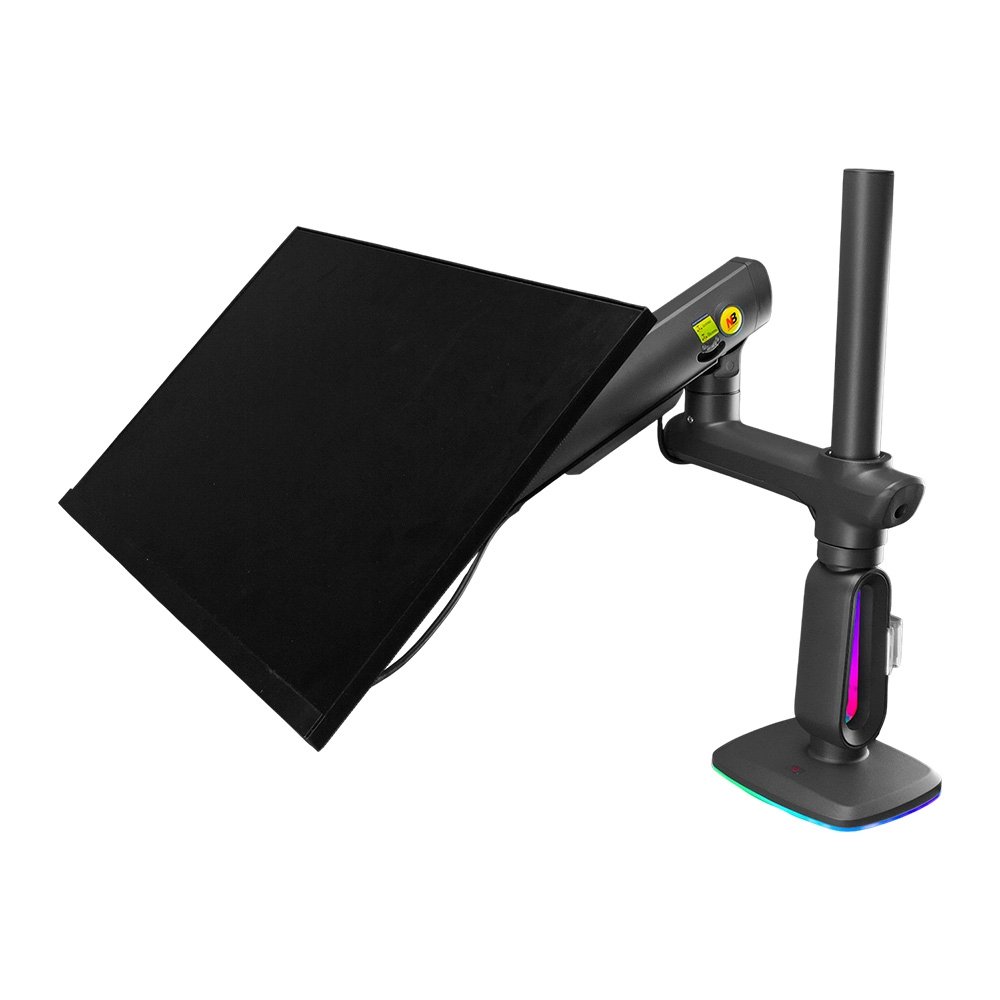 Imagem 2 de 11 do produto Suporte de Mesa Articulado Gamer para Monitor de 32" a 60" North Bayou, com Pistão a Gás, RGB, Preto - F7 NB